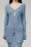 BASERANGE Loulou Cardigan KLOUC-CO-AU23 Blue Mix